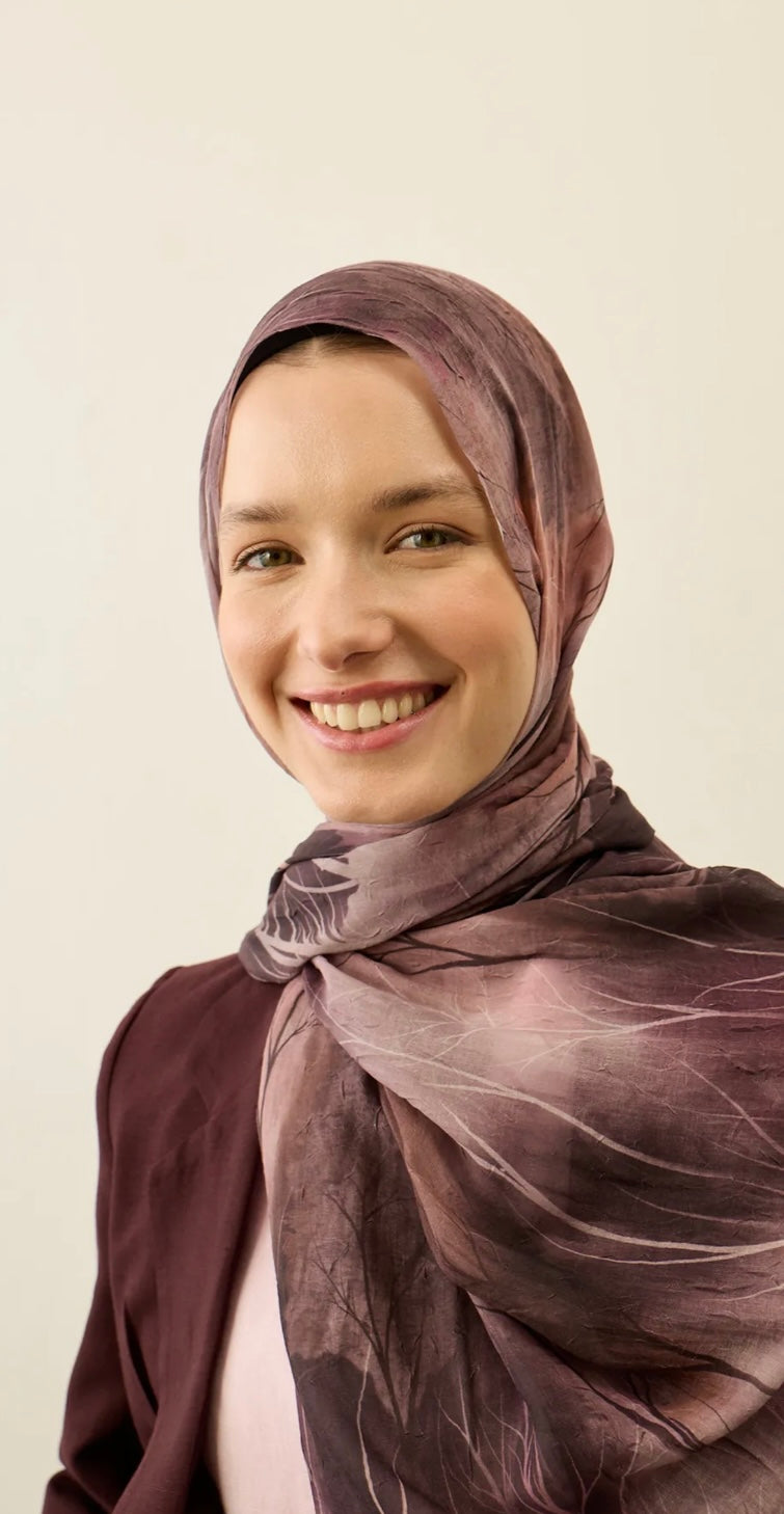 Silhouette Pattern Aya Crash hijab
