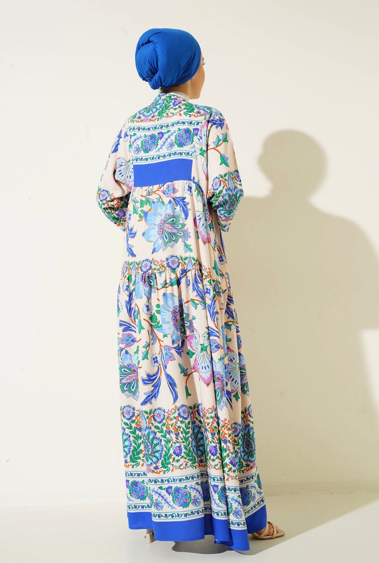 Summer Floral Patterned Hijab Dress
