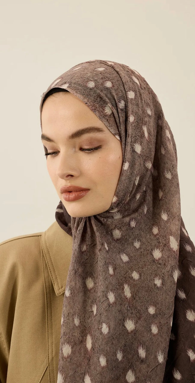 Deer Inspired Print Hijab