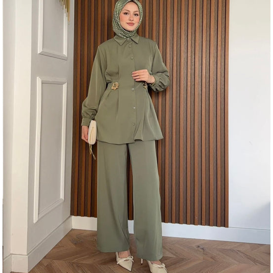 Dia Gold Detailed Crepe Set