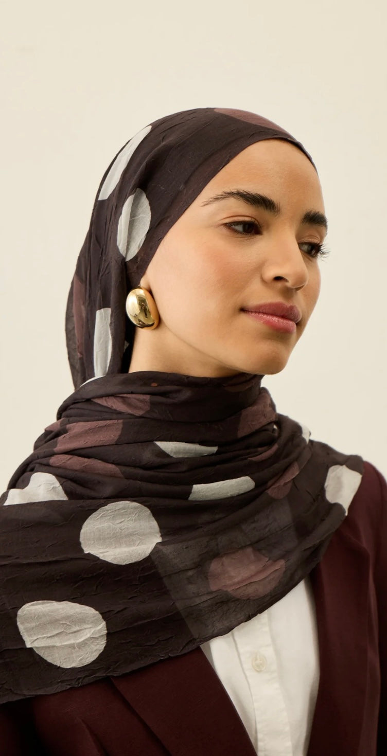 Polka Dot Pattern Aya Crash hijab