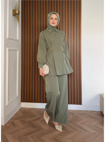 Dia Gold Detailed Crepe Set