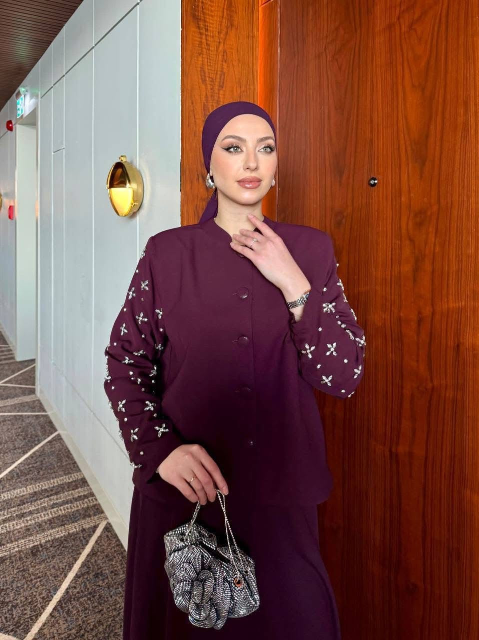Burgundy Midnight Plum Skirt Set