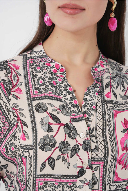 Summer Floral Patterned Hijab Dress