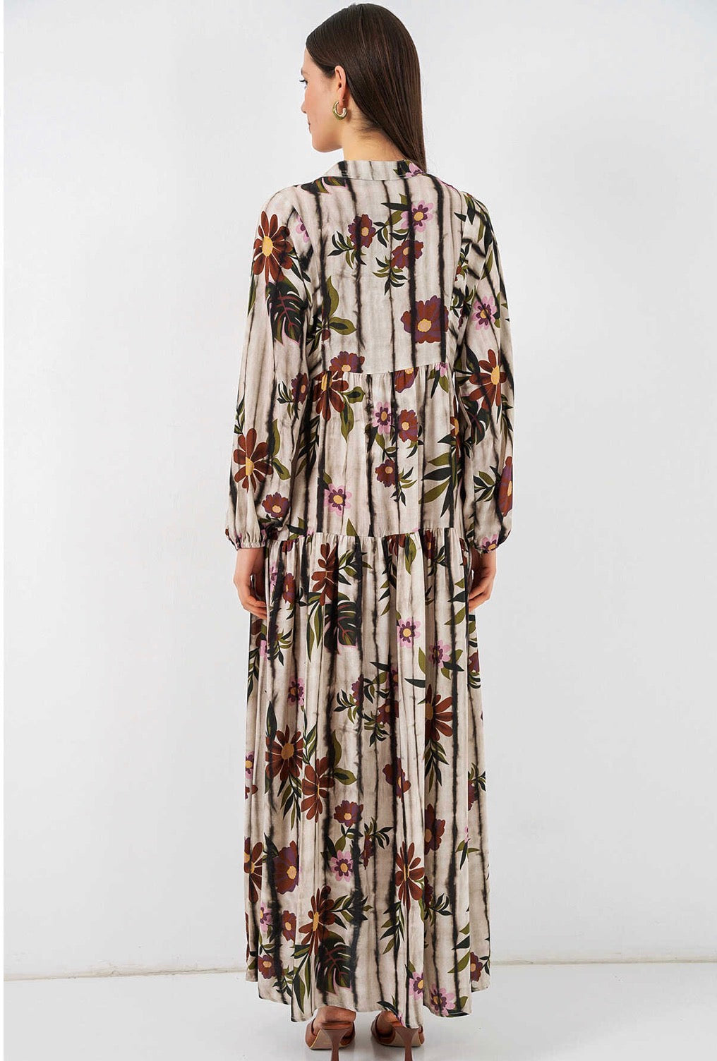 Summer Floral Patterned Hijab Dress