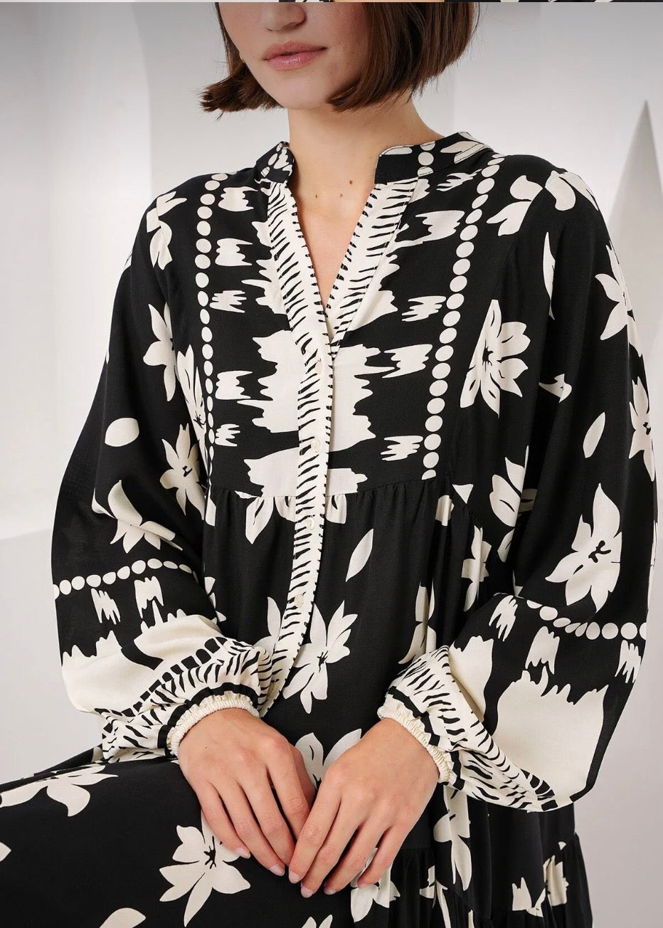 Summer Floral Patterned Hijab Dress