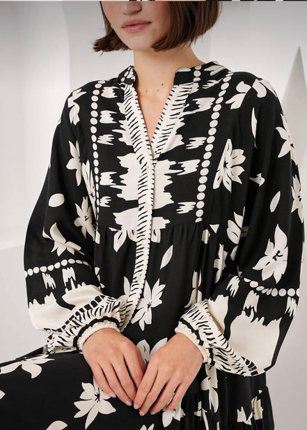 Summer Floral Patterned Hijab Dress
