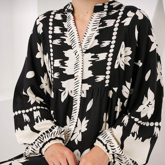 Summer Floral Patterned Hijab Dress