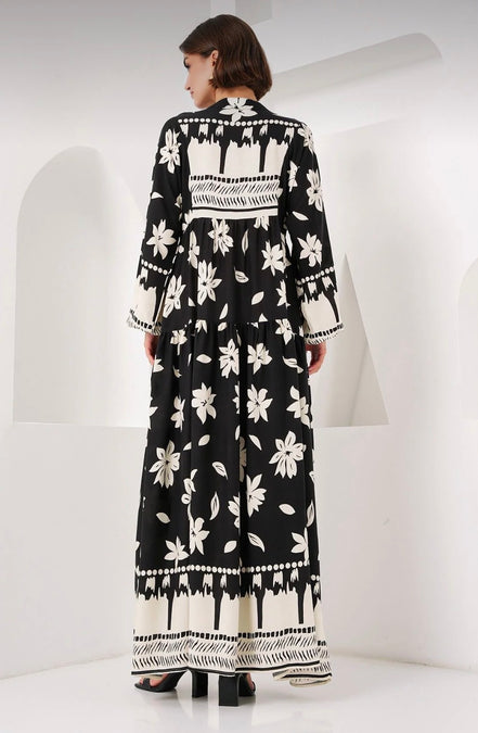 Summer Floral Patterned Hijab Dress