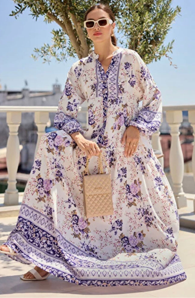 Summer Floral Patterned Hijab Dress
