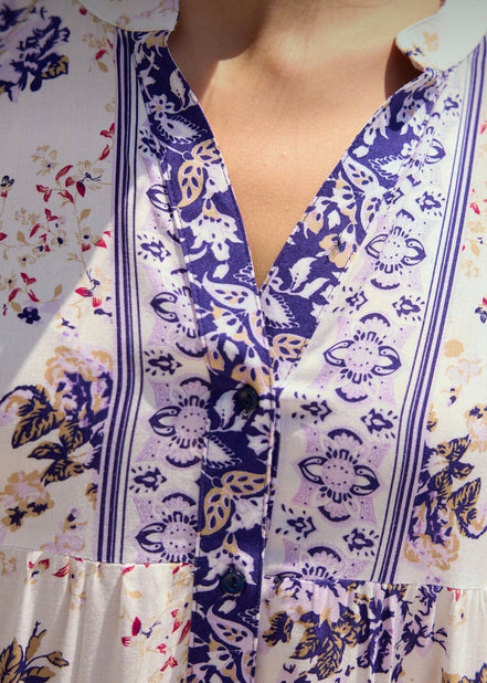 Summer Floral Patterned Hijab Dress