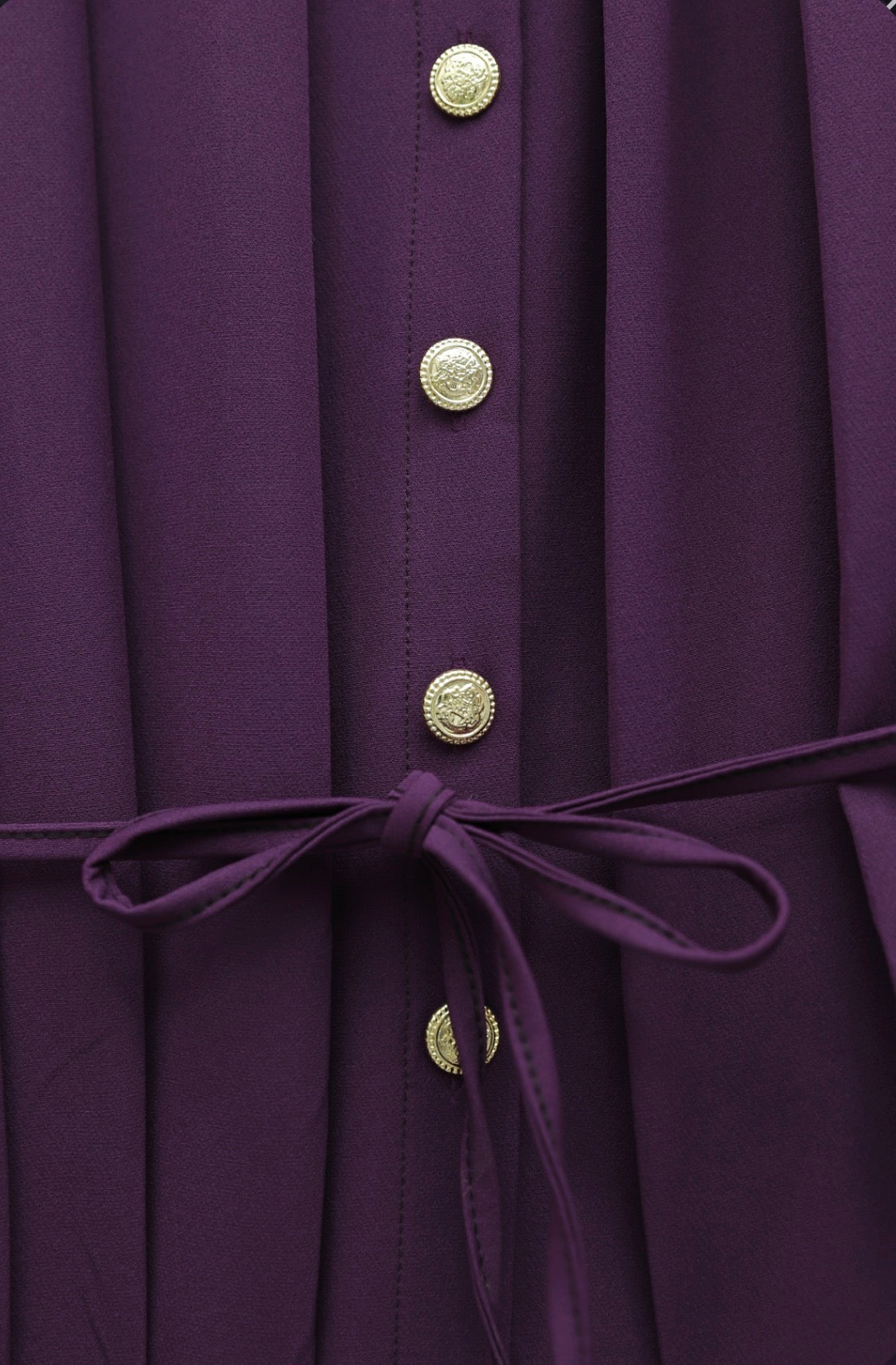 Crepe Pleated Buttoned-Up Skirt Set