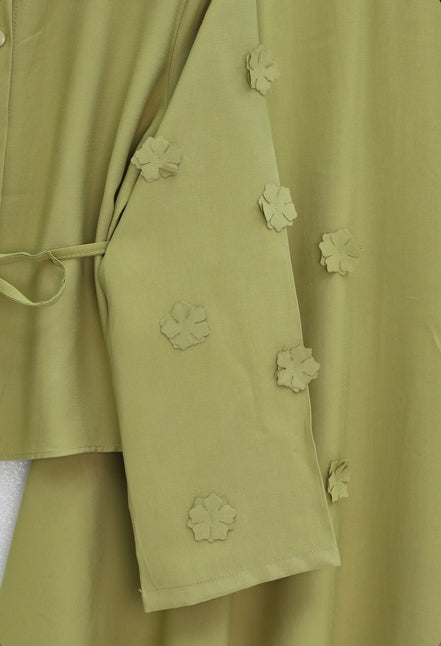 Olive Blossom Skirt set